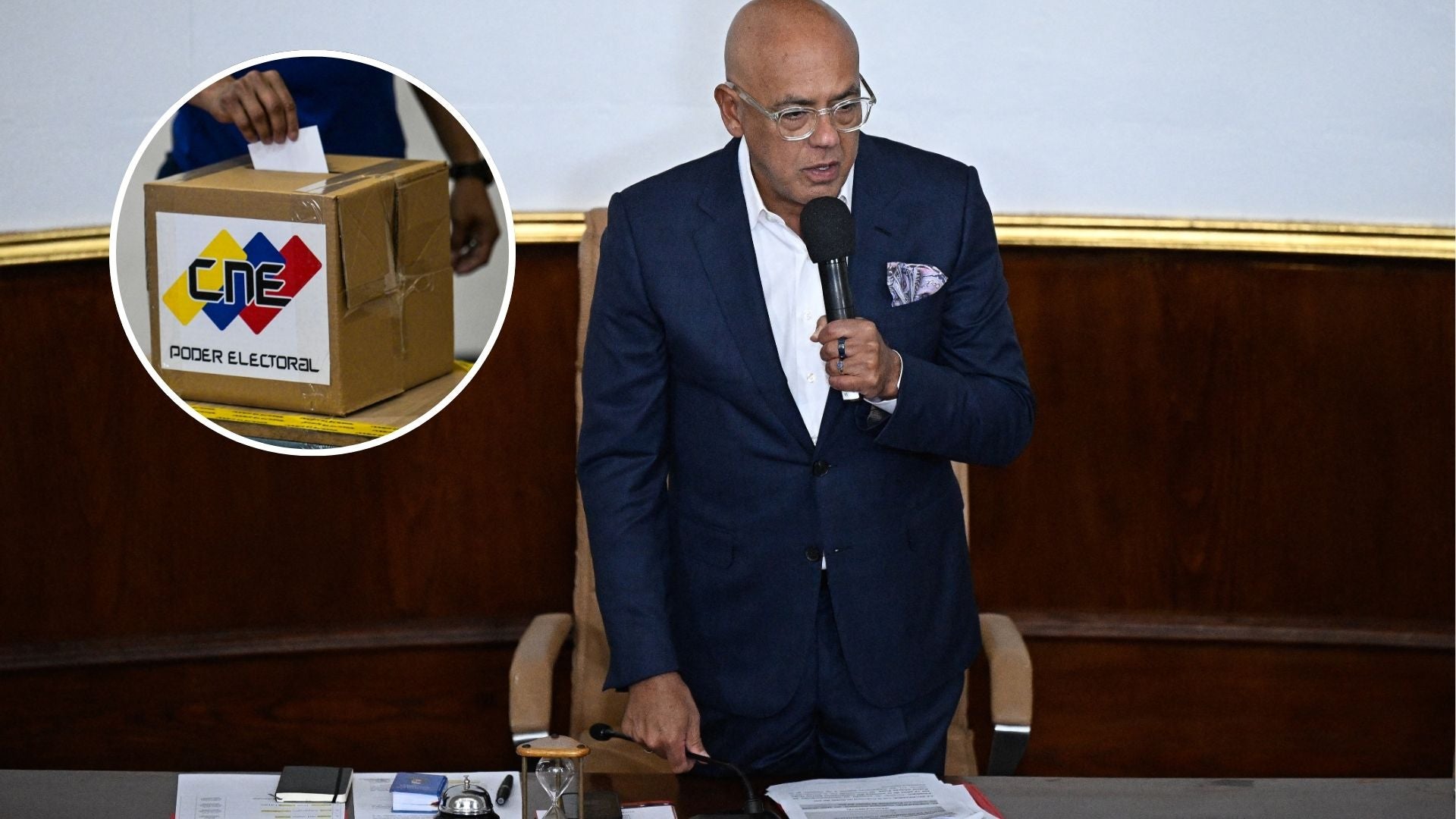 Jorge Rodríguez y CNE - Fotos: AFP