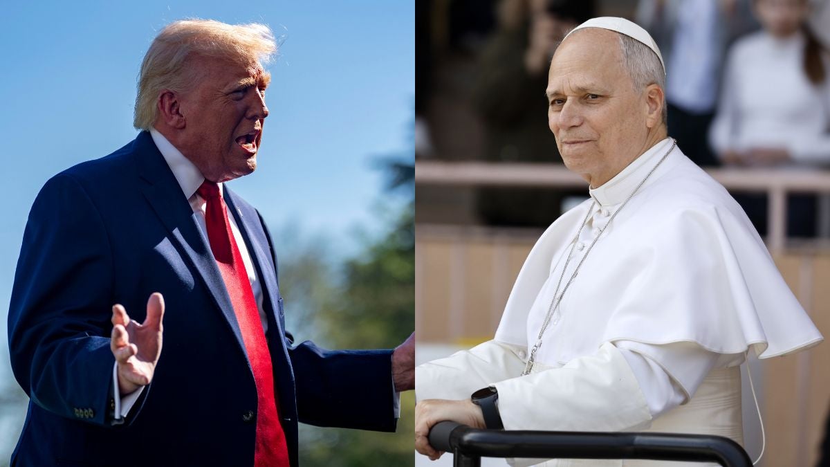 Donald Trump y el papa León XIV (EFE)