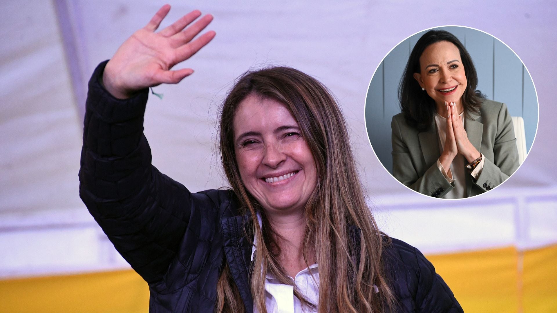 Paloma Valencia y María Corina Machado - Fotos: AFP