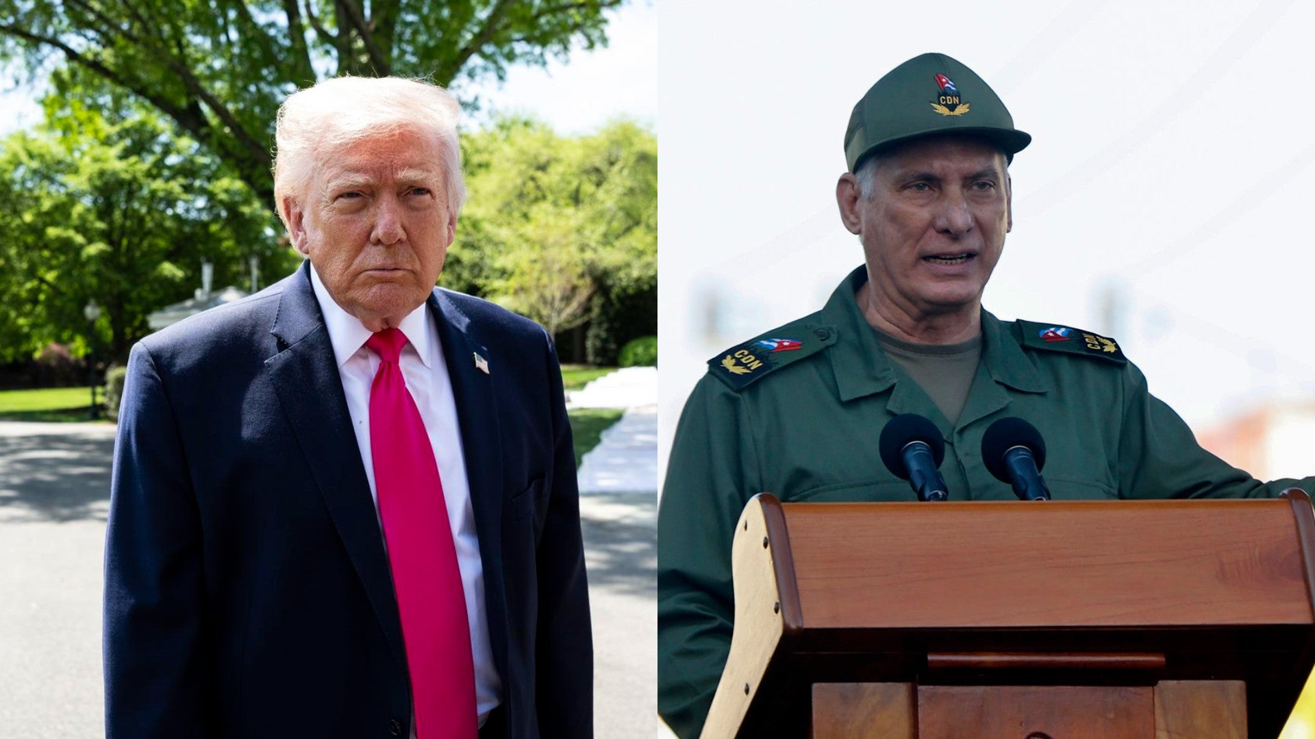 Donald Trump y Miguel Díaz Canel / FOTO: EFE