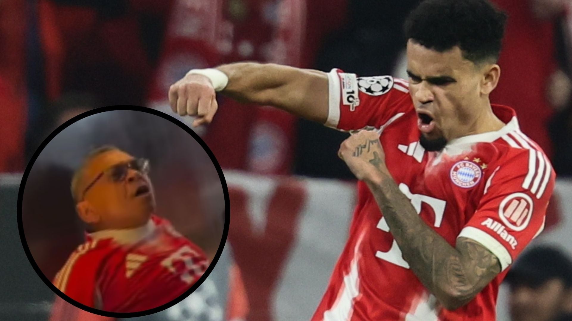 'Mane' Díaz, padre del futbolista colombiano, Luis Díaz / Gol de 'Lucho' Díaz en Champions - Fotos: X / EFE