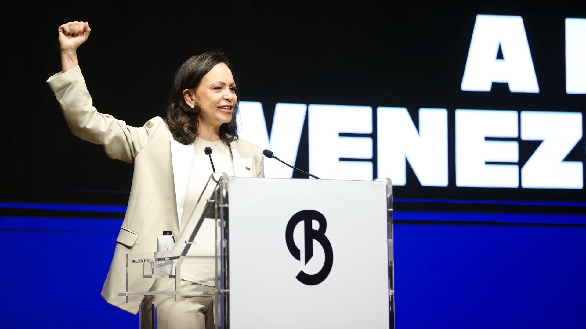 María Corina Machado en España. (EFE)