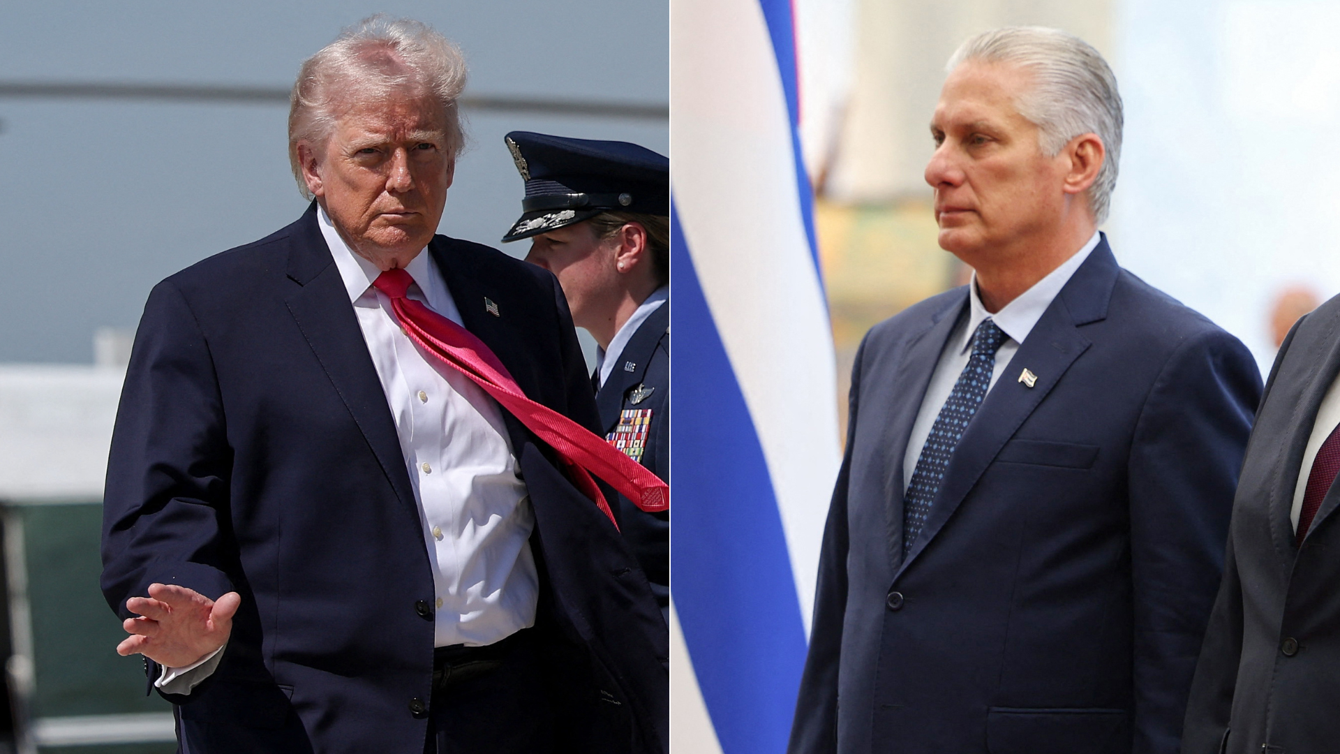 Donald Trump/ Miguel Díaz Canel - Fotos AFP