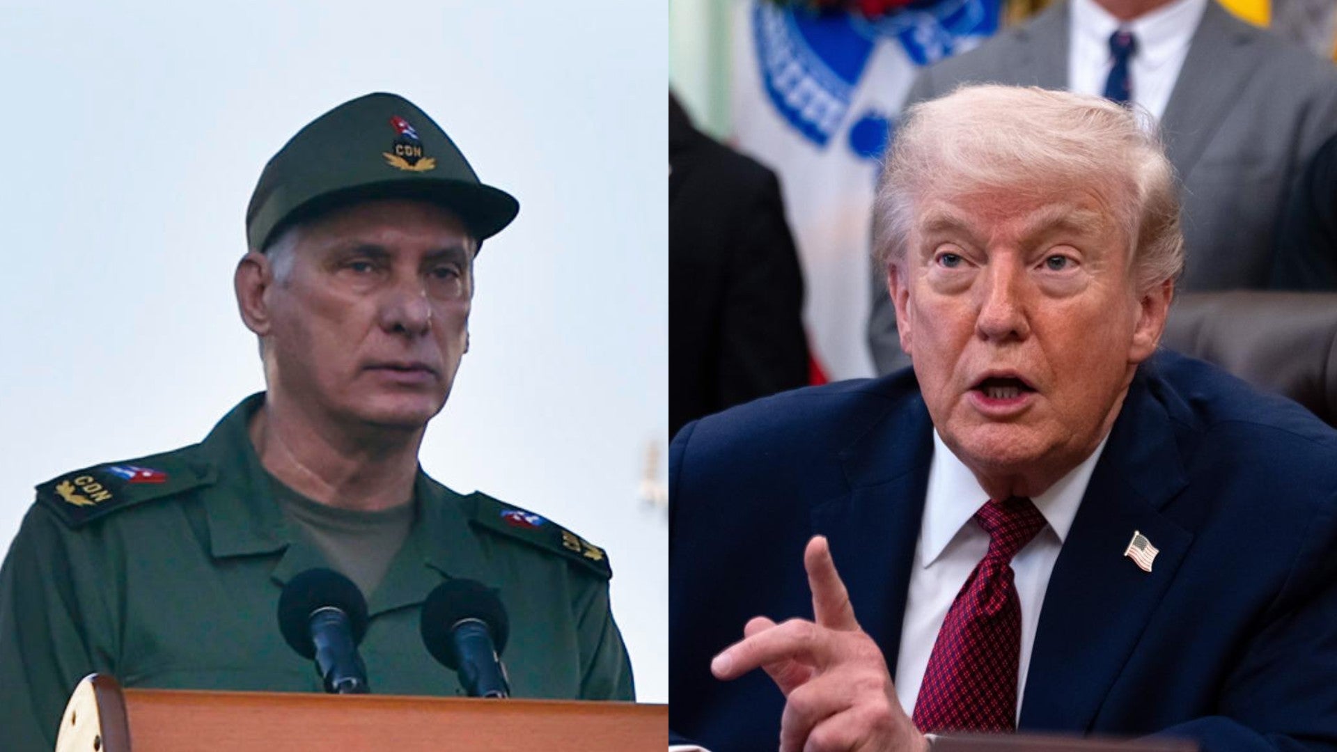Miguel Díaz-Canel y Donald Trump, presidente de EE. UU. - Fotos: EFE