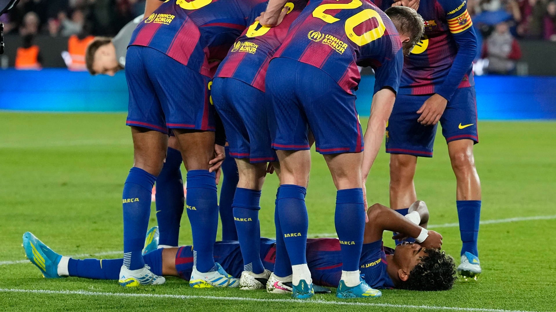 Lamine Yamal se lesionó / FOTO: EFE