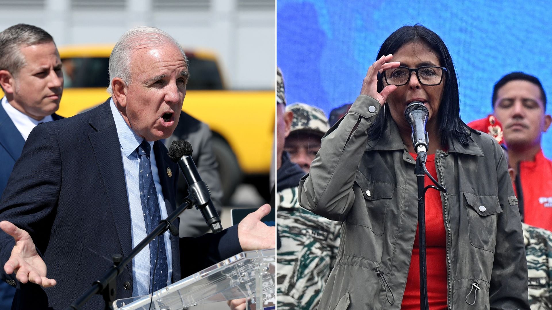 Carlos Giménez/ Delcy Rodríguez - Fotos AFP