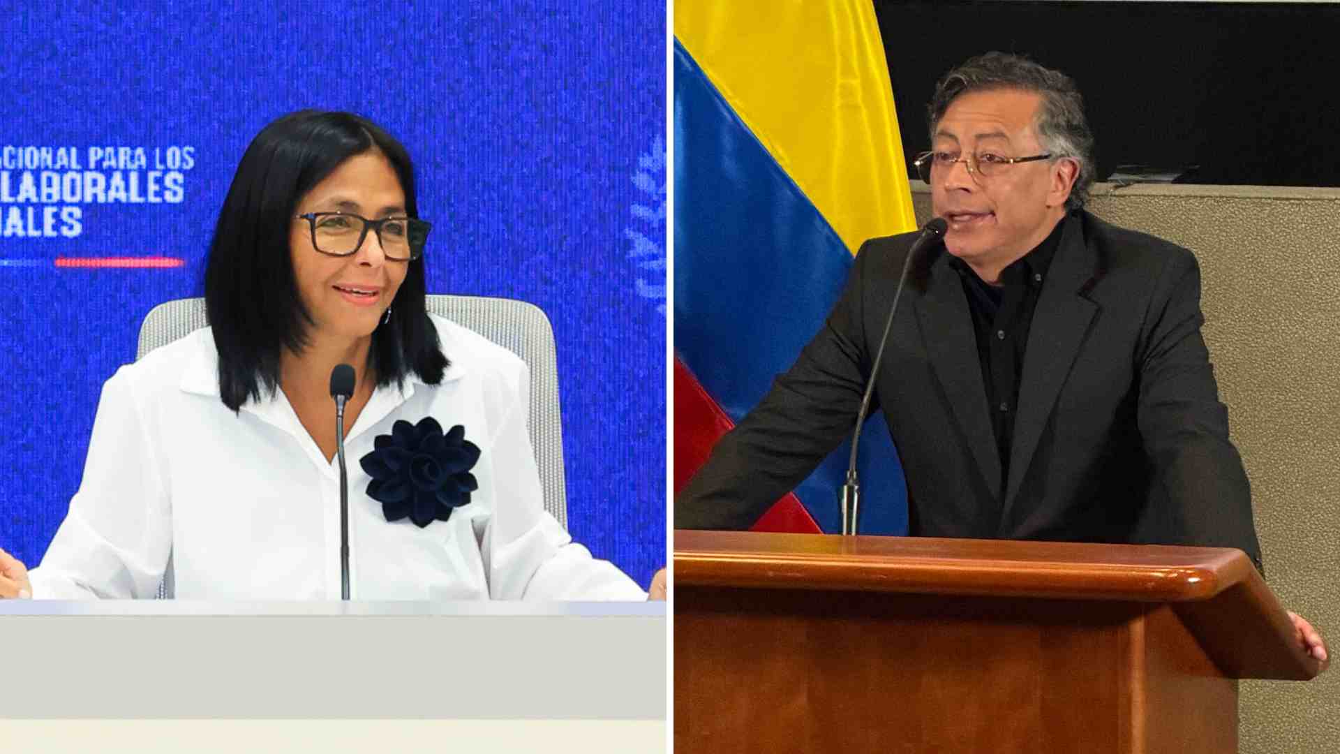 Gustavo Petro y Delcy Rodríguez - EFE