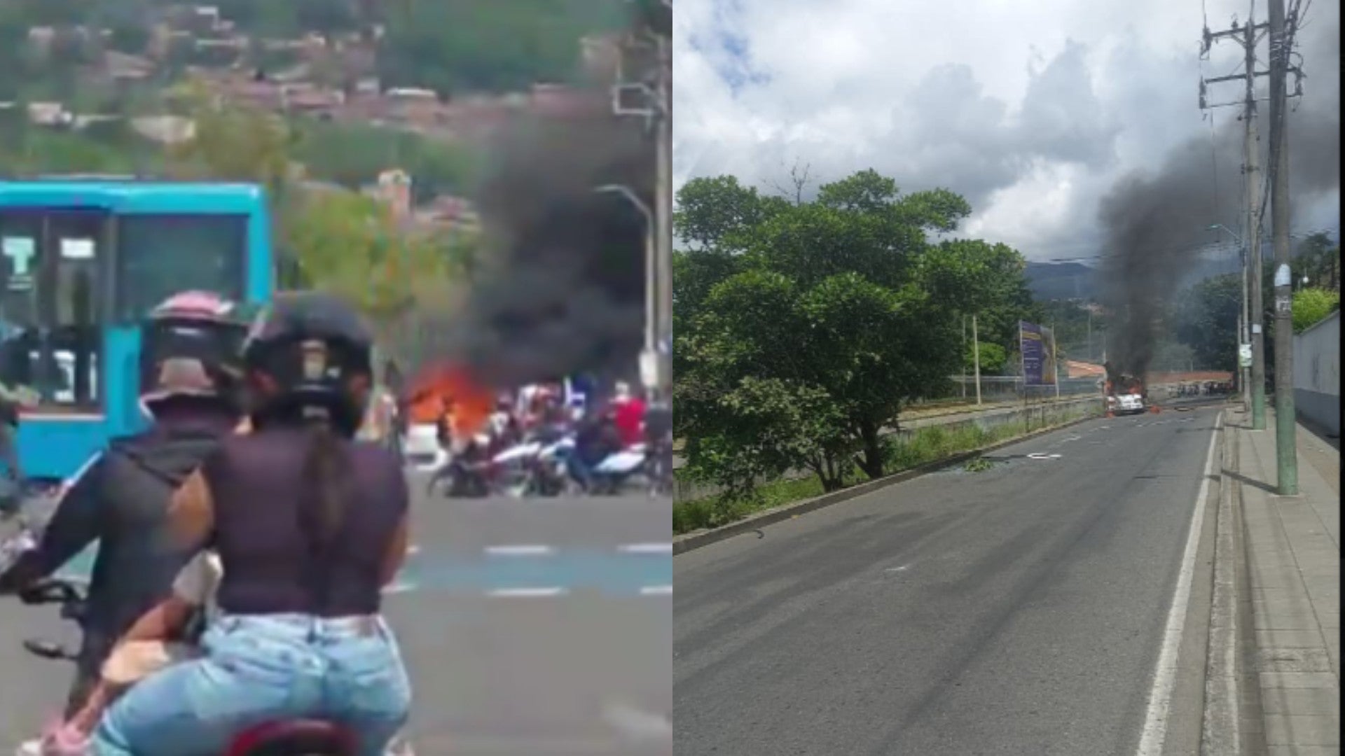 Atentado con explosivos en Cali / FOTO: Captura de pantalla