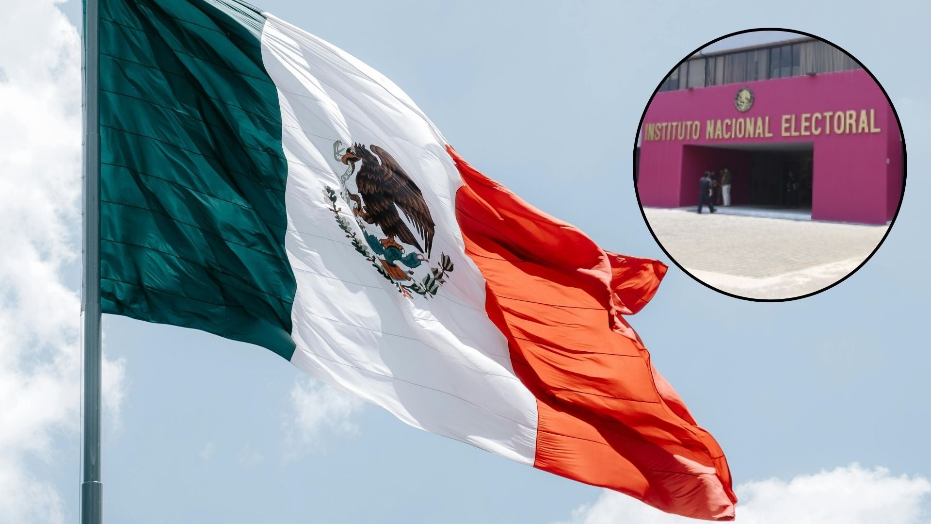 Bandera de México / Sede del Instituto Nacional Electoral de México - Fotos: Pexels - X