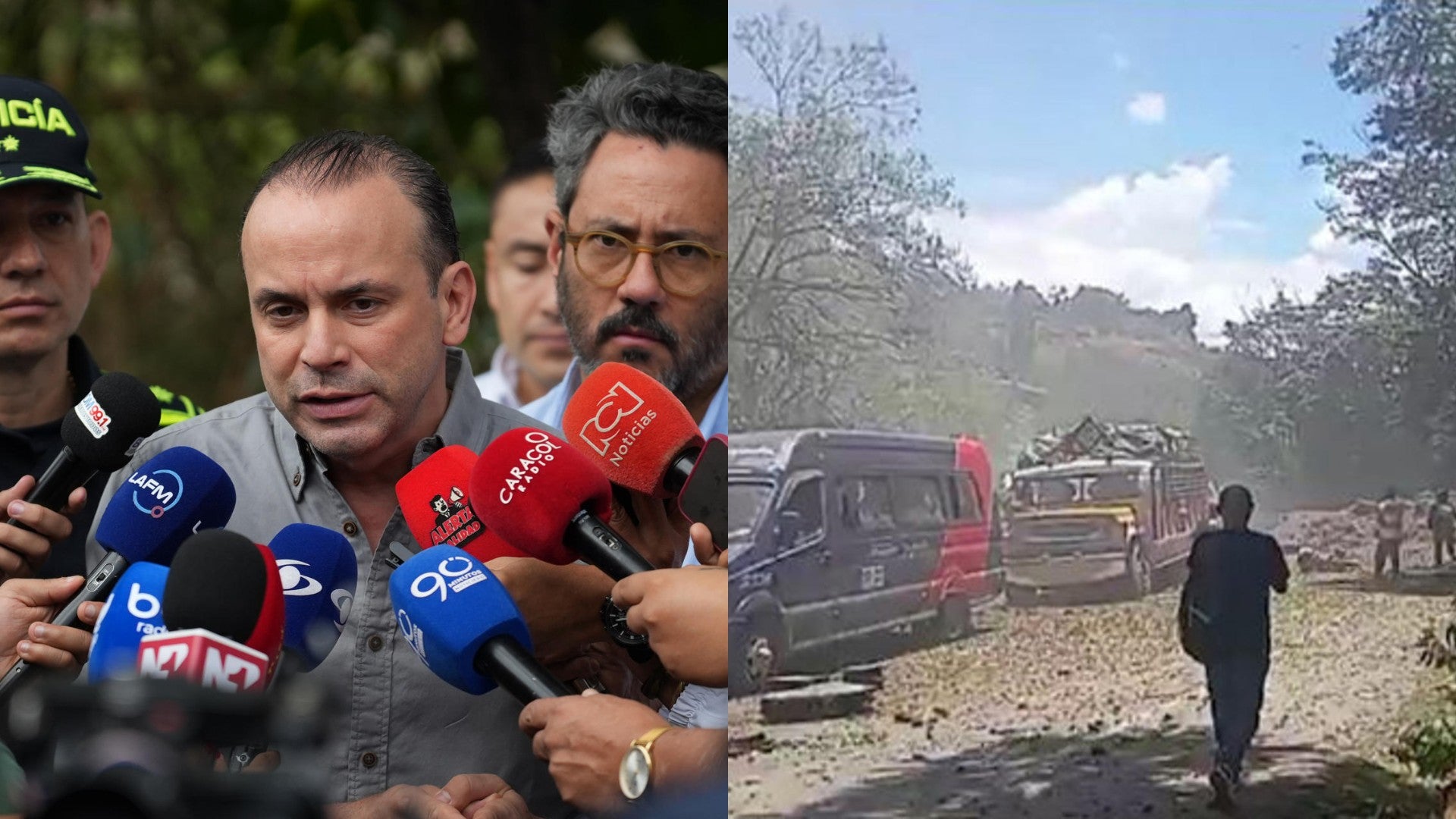 Alejandro Eder, aclade de Cali, habla sobre los atentados con bombas que han ocurrido en el Valle del Cauca / FOTO: EFE