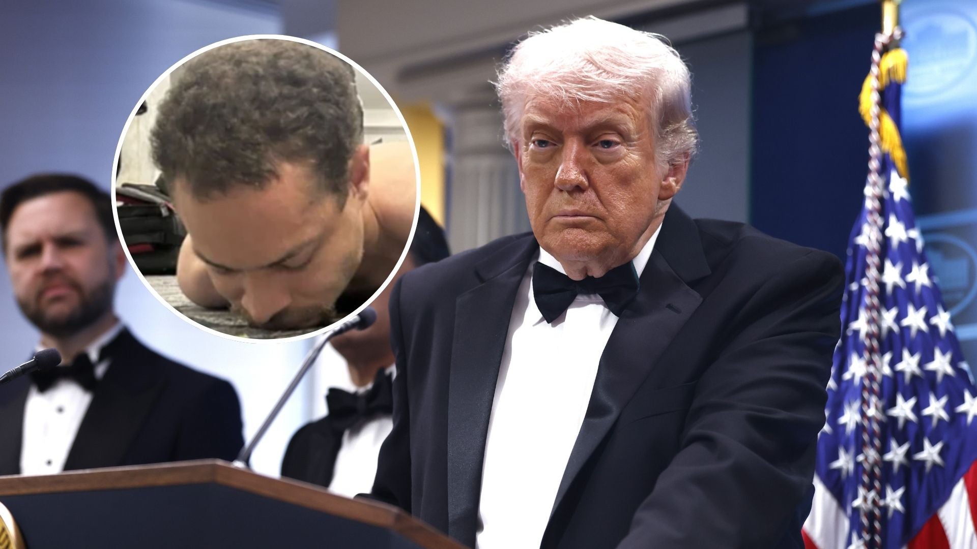 Sospechoso de atentar contra la vida de funcionarios del alto mando de EE. UU. / Donald Trump, presidente de EE. UU. - Fotos: Truth Social / EFE