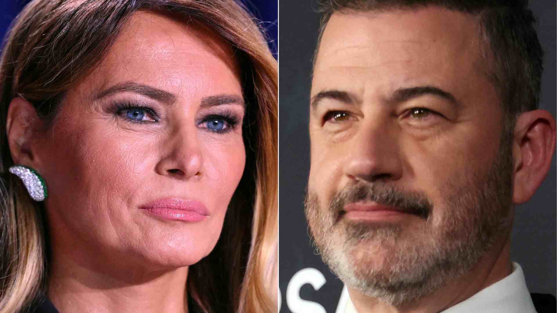 Melania Trum y Jimmy Kimmel - AFP