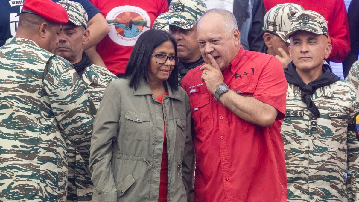 Delcy Rodríguez y Diosdado Cabello (EFE)