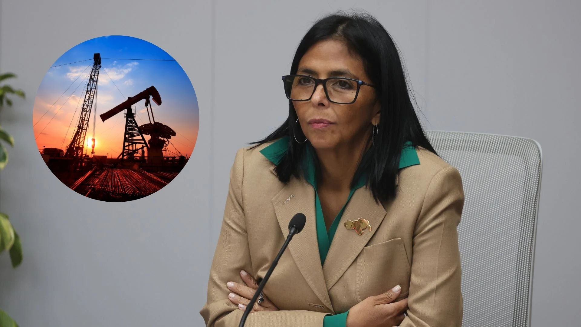 Delcy Rodríguez y su invitación de inversión de hidrocarburos a Barbados - Foto: EFE