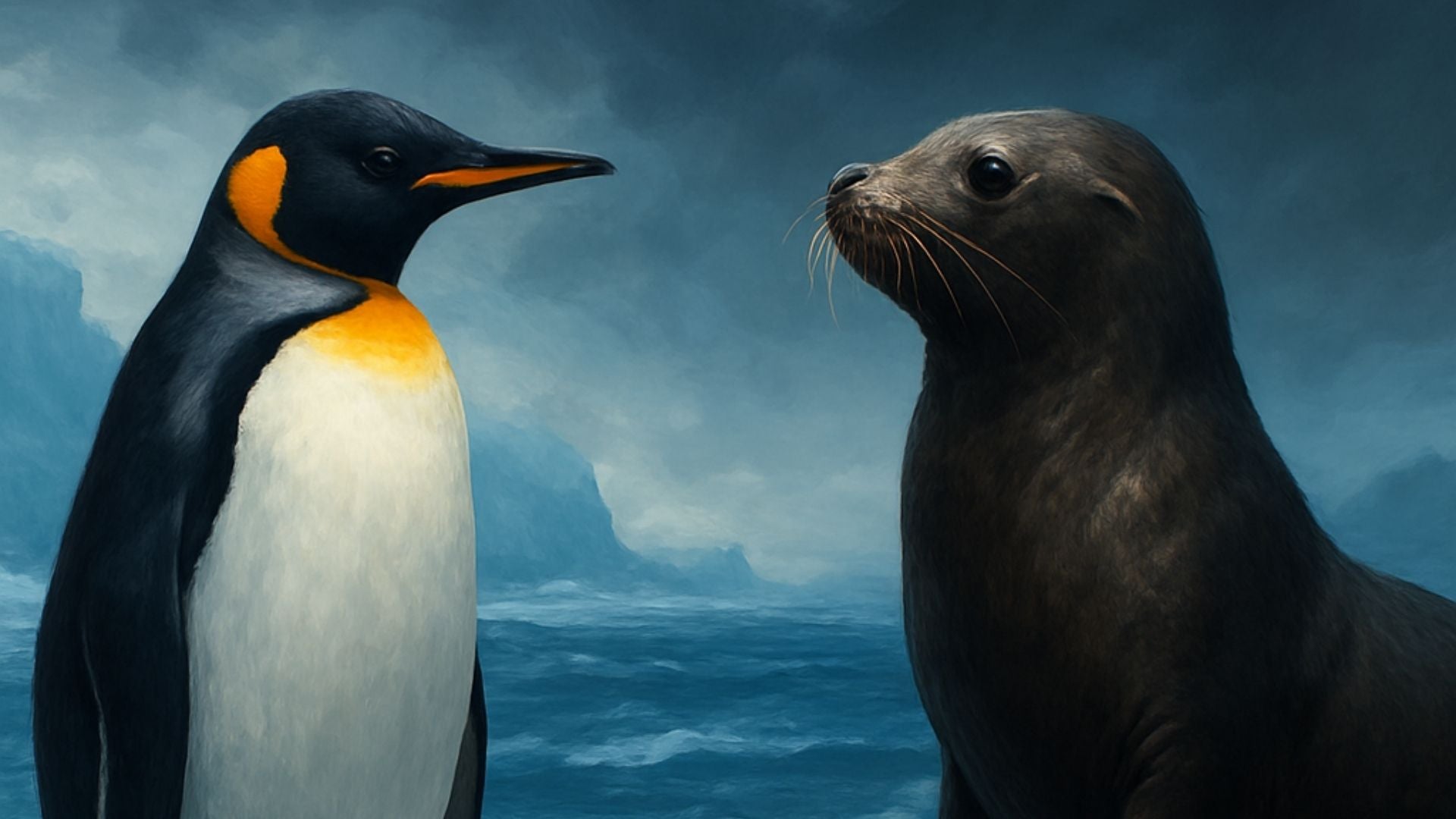 Pingüino y León Marino Peligro de Extinción - Foto Canva