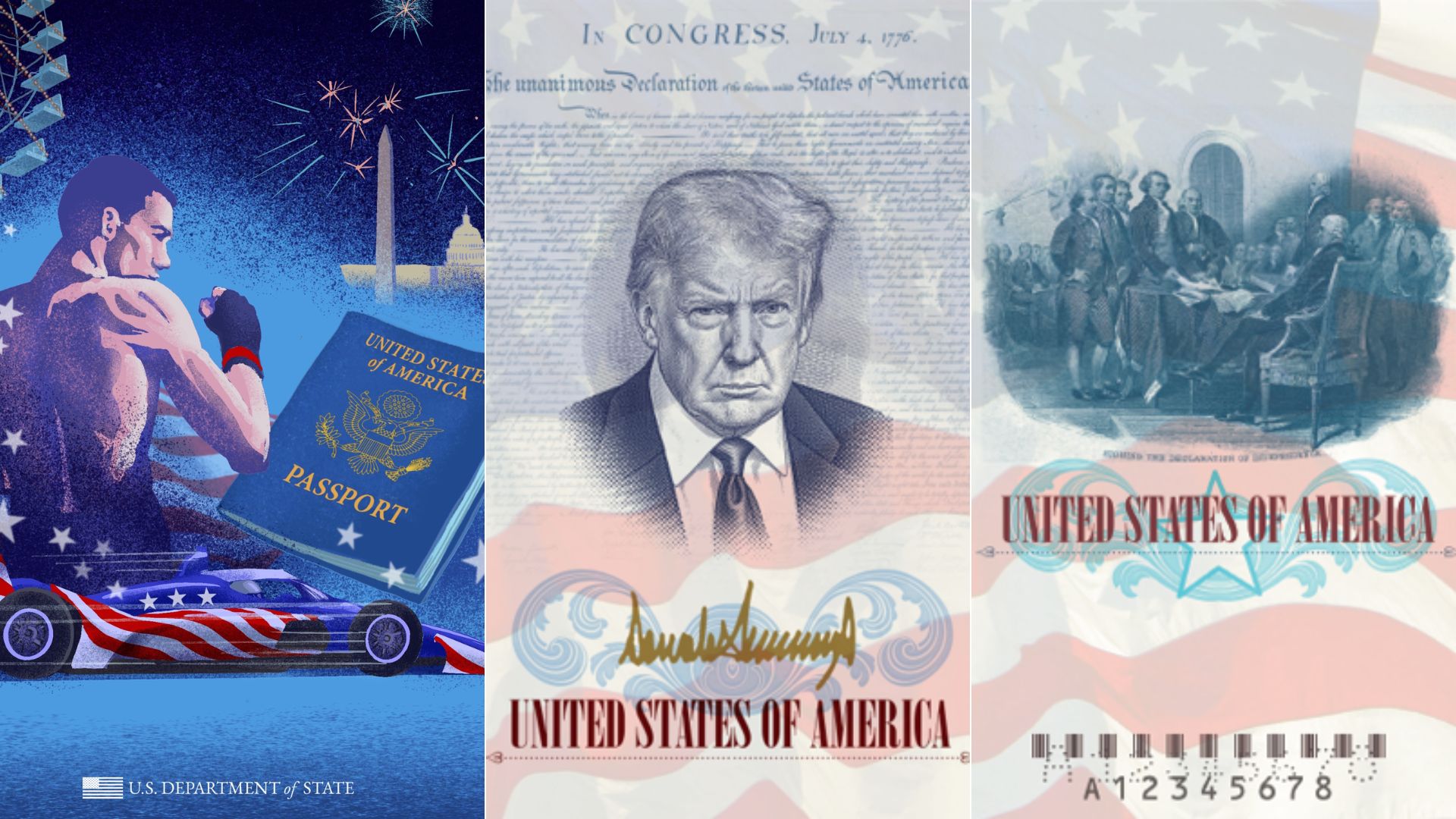 Pasaporte conmemorativo EE. UU. 'America250' Fotos X: @StateDept