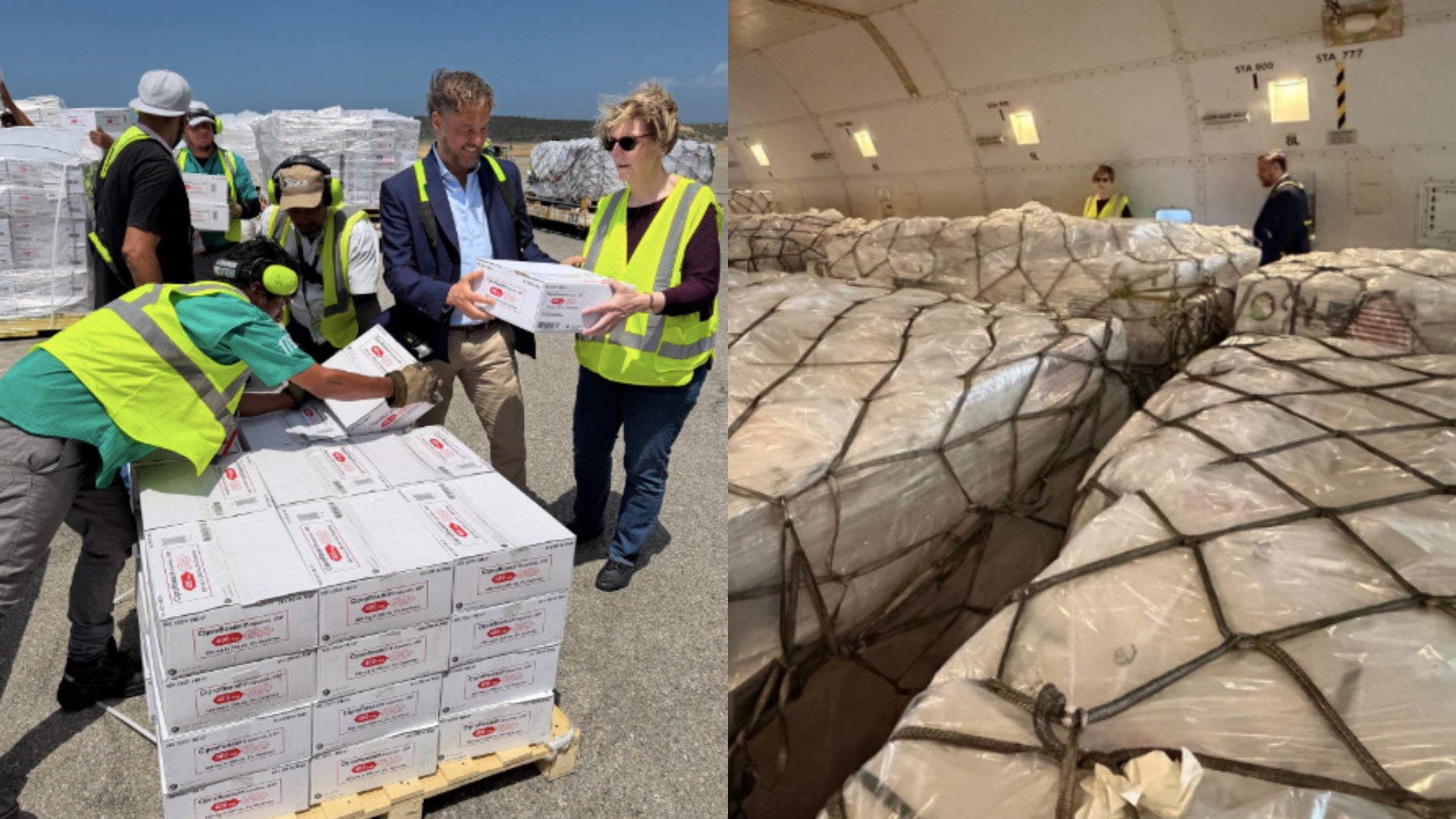 Cargamento de medicamentos en Venezuela. (@usembassyve)