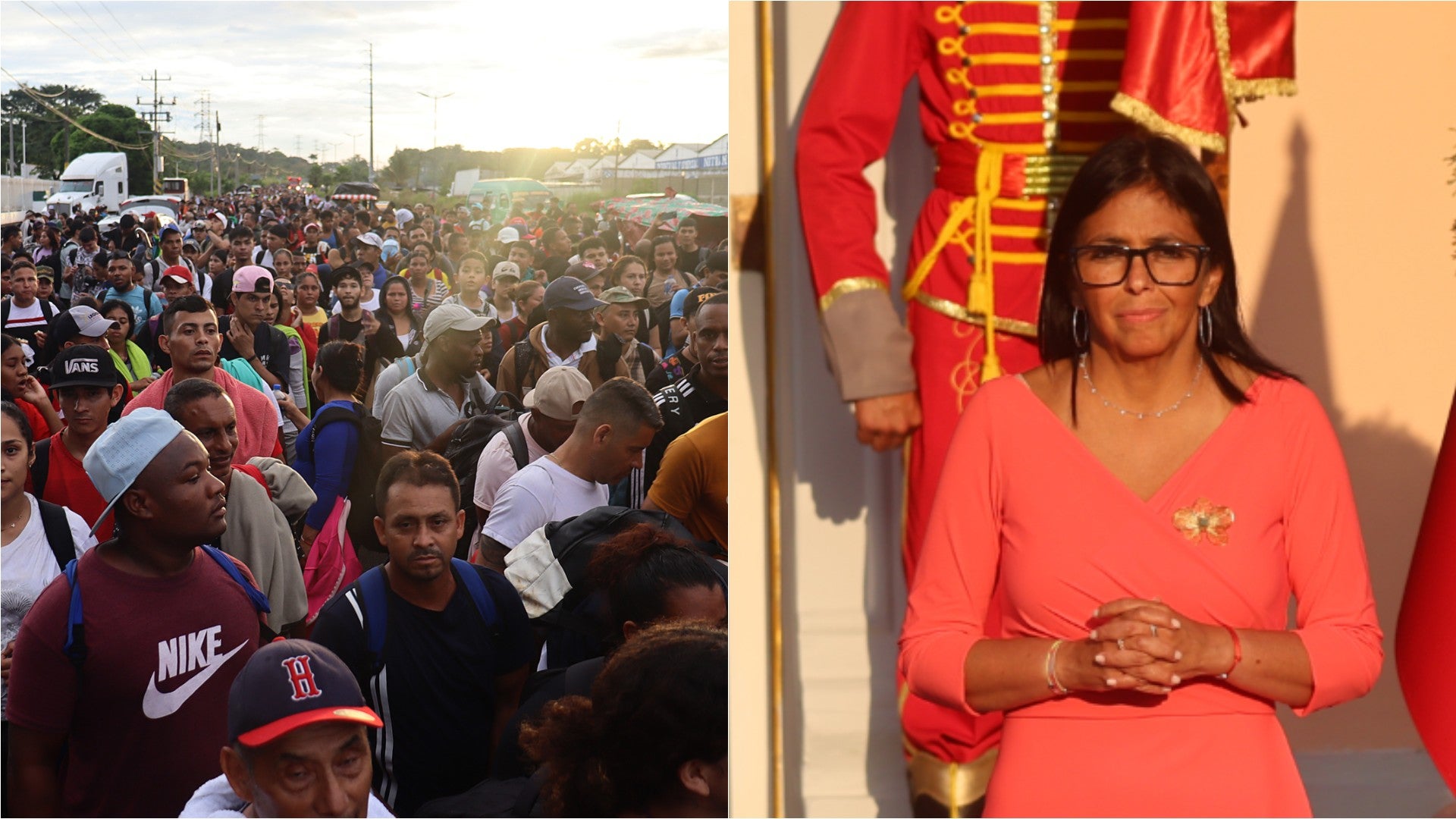 Migrantes venezolanos / Delcy Rodríguez, jefe encargada del régimen venezolano - Fotos: EFE
