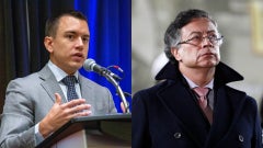 Daniel Noboa, presidente de Ecuador, y Gustavo Petro, presidente de Colombia - Foto: EFE