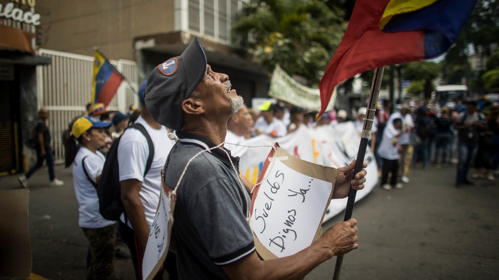 Marcha del Día del Trabajo en Venezuela / FOTO: EFE