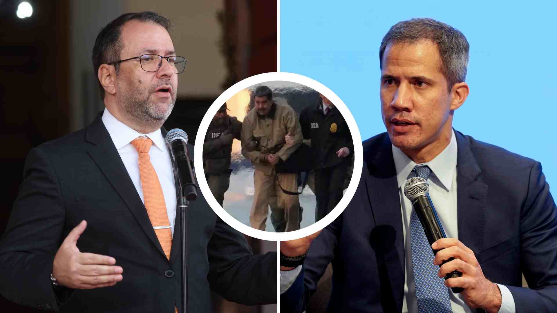 Yván Gil y Juan Guaidó - EFE