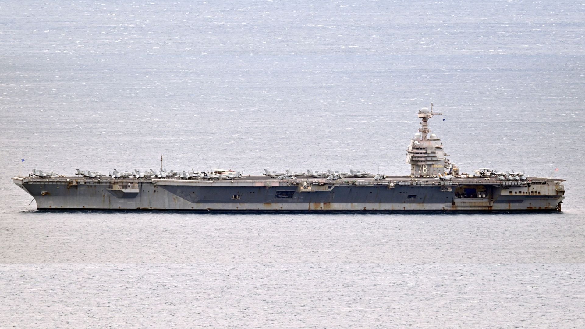 El portaaviones más grande del mundo, el USS Gerald R. Ford-Foto: AFP