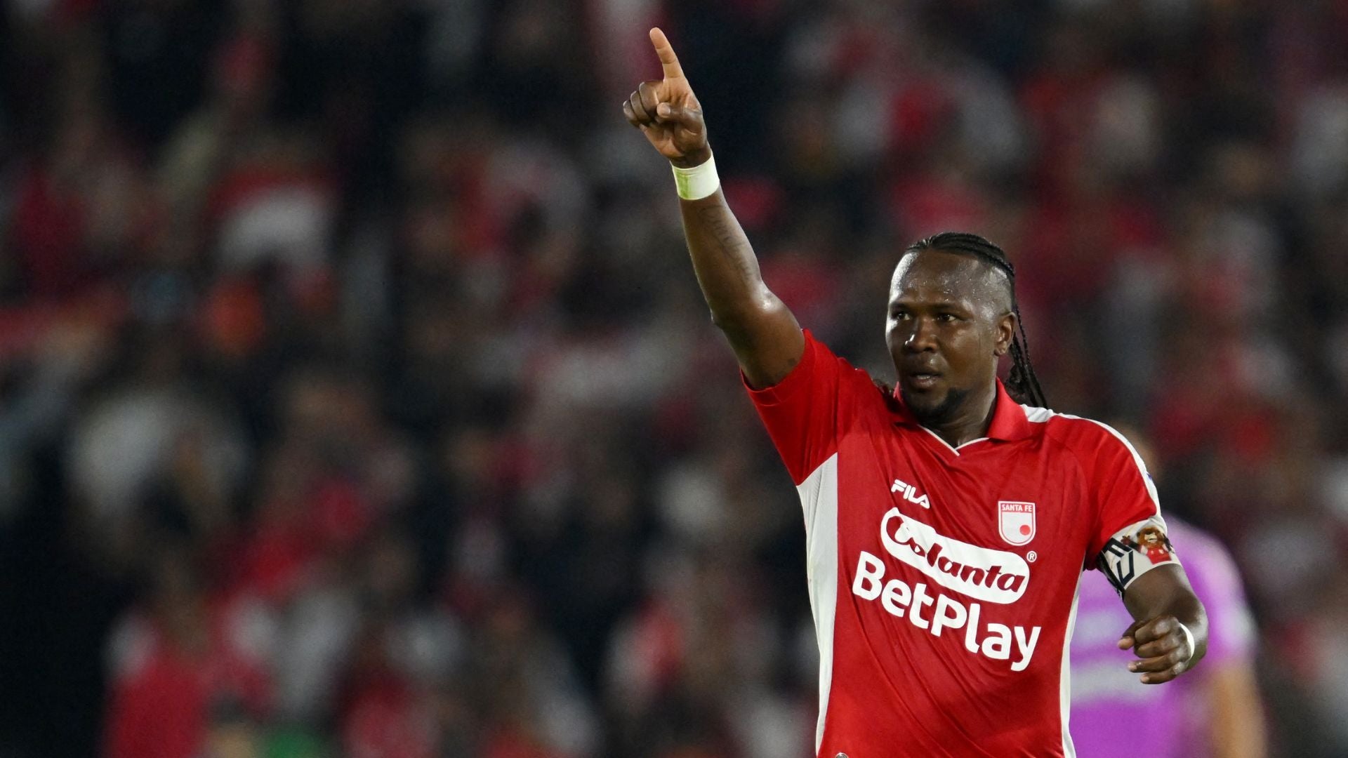 Hugo Rodallega, delantero de Santa Fe - Foto: AFP