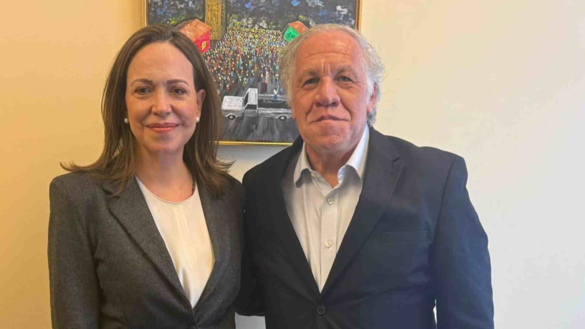 María Corina Machado y Luis Almagro