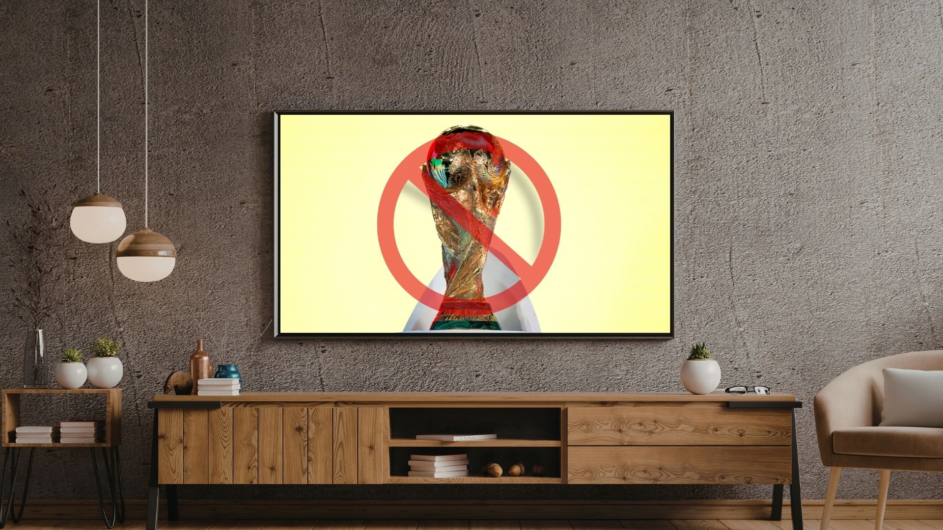 Copa del Mundo - Foto EFE/ Televisor y elementos- Referencia Canva