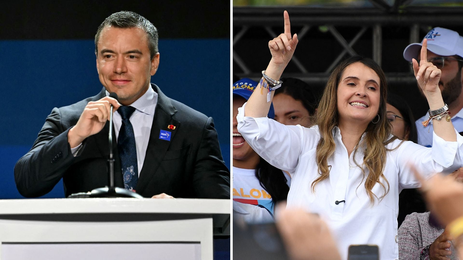 Daniel Noboa / Paloma Valencia - Fotos: AFP