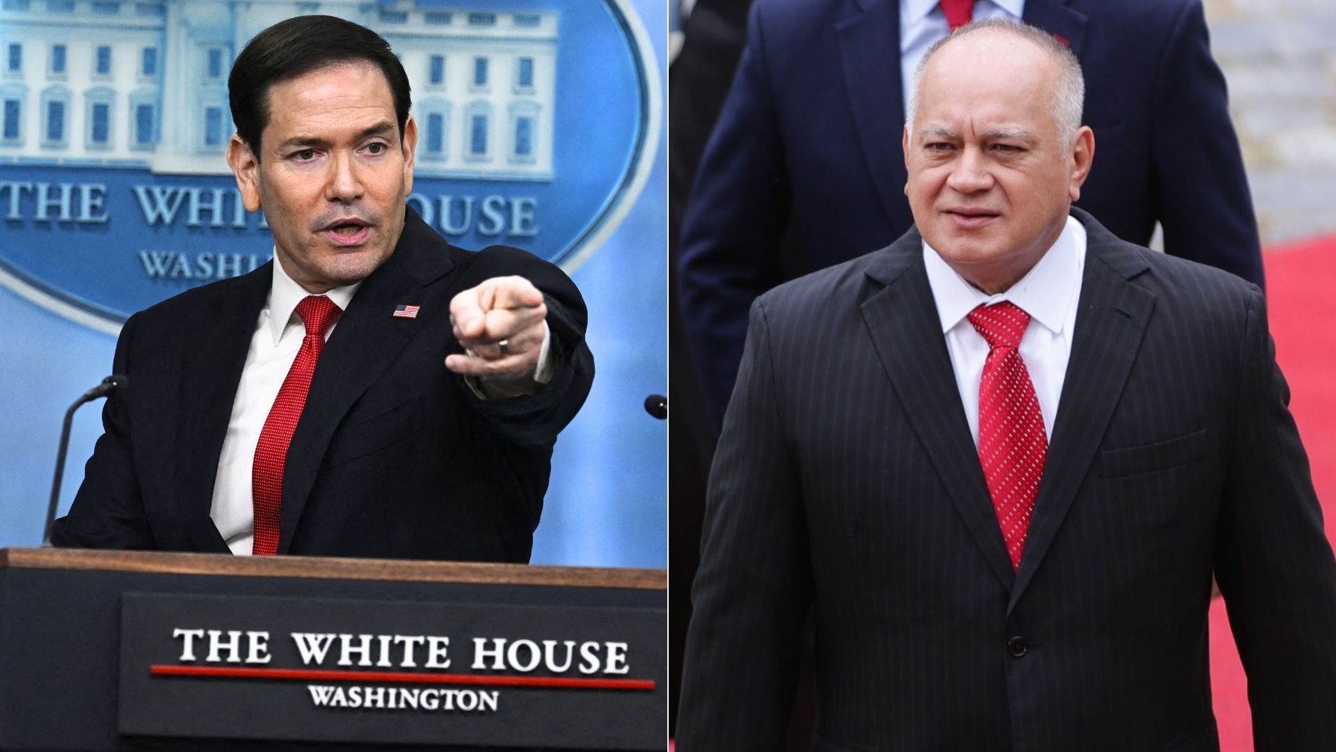 Marco Rubio - Foto AFP/ Diosdado Cabello - Foto EFE