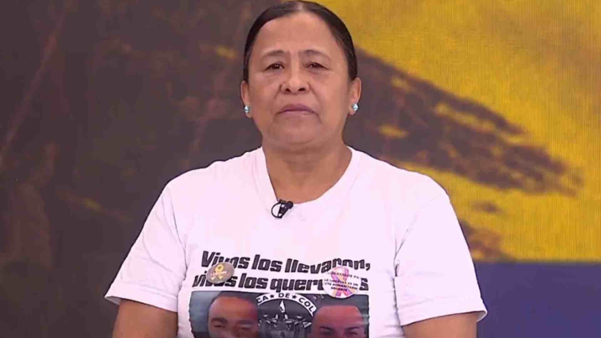 Alba Murcia, madre de uno de los policías secuestrados y “condenados” por el grupo guerrillero colombiano Ejército de Liberación Nacional (ELN)