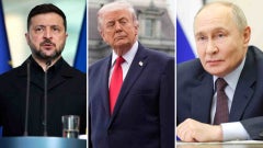 Volodímir Zelenski, Donald Trump y Vladímir Putin - Fotos EFE
