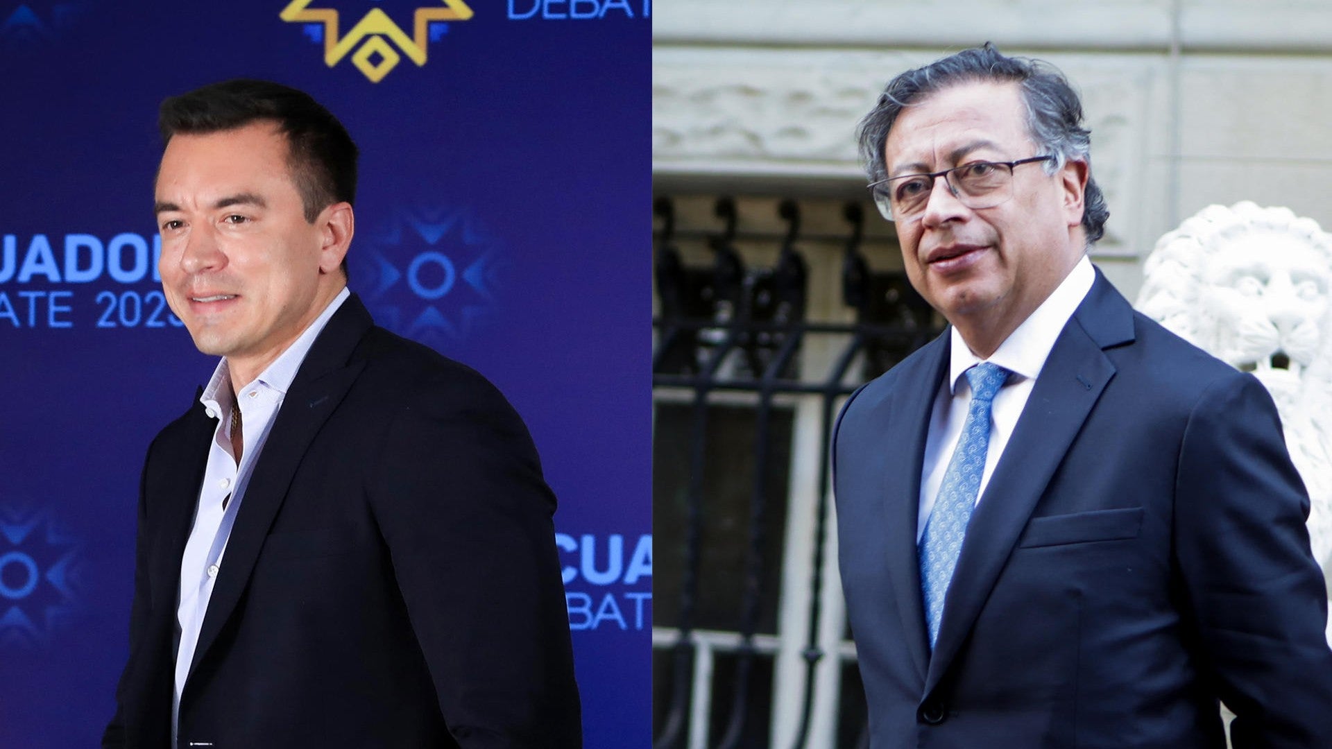 Daniel Noboa, presidente de Ecuador, y Gustavo Petro, presidente de Colombia - Foto: EFE