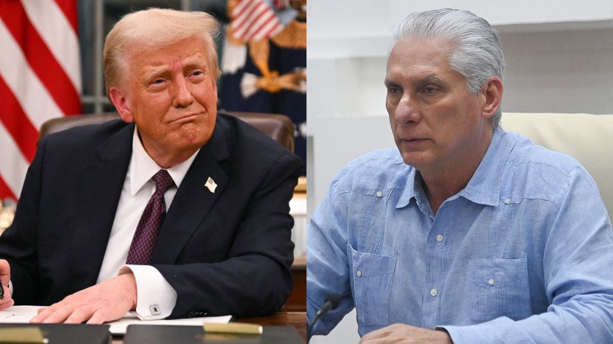 Donald Trump y Miguel Díaz-Canel (AFP)