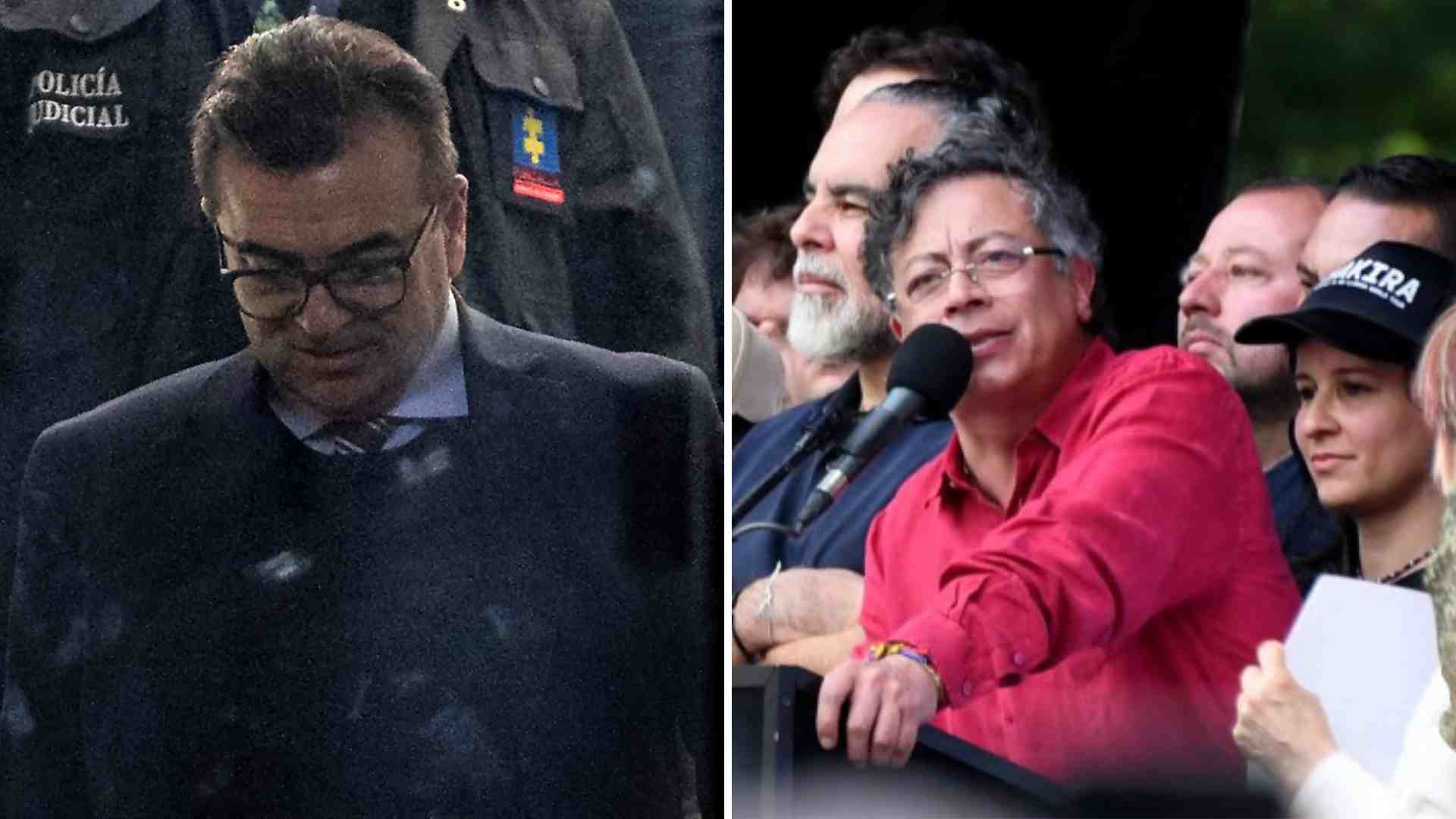 Olmedo López y Gustavo Petro - AFP