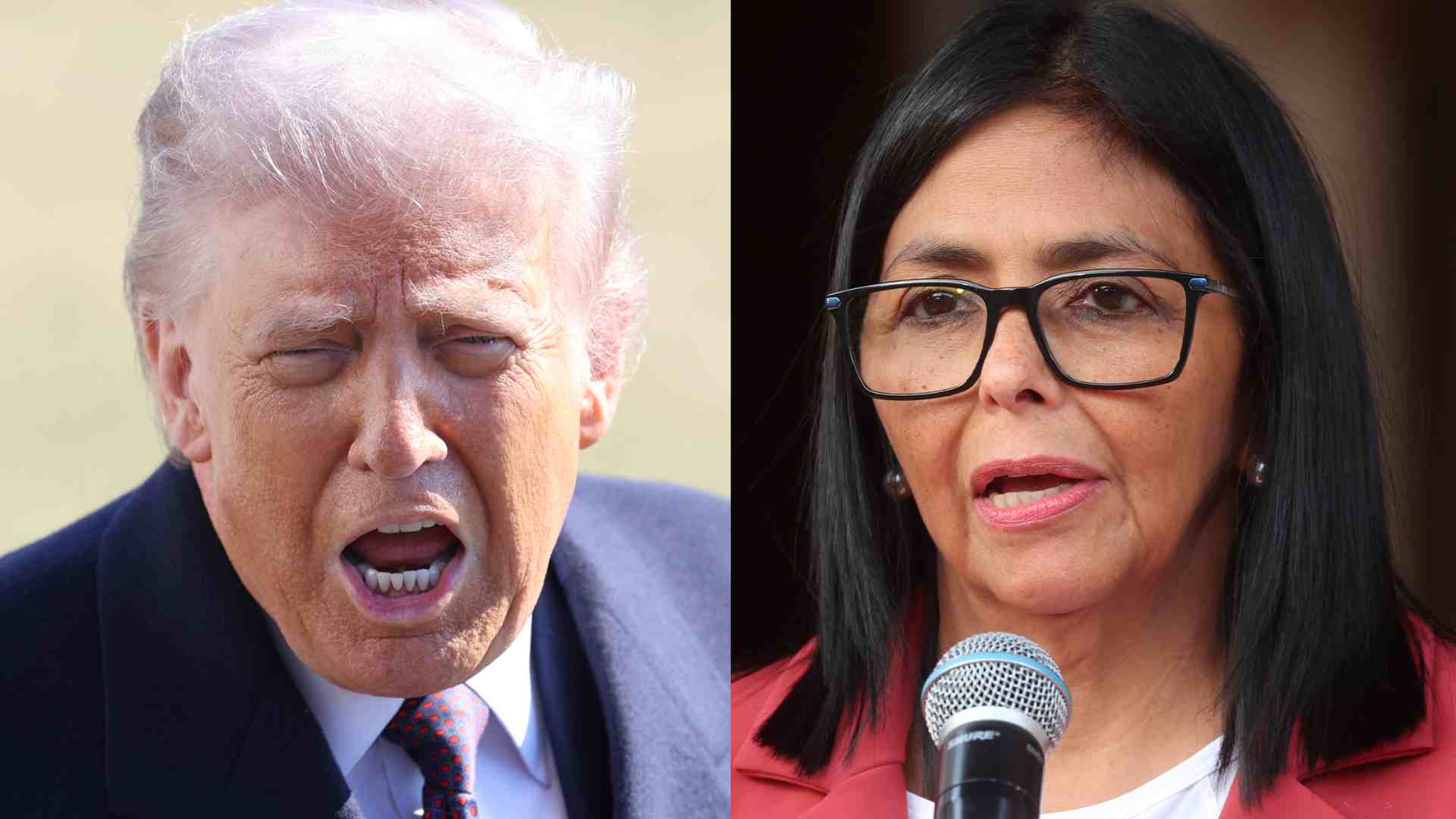 Donald Trump y Delcy Rodríguez - EFE