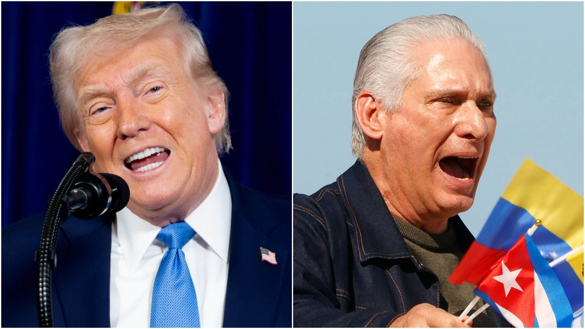 Donald Trump, presidente de EE. UU. / Miguel Díaz-Canel, jefe del régimen cubano - Fotos: EFE