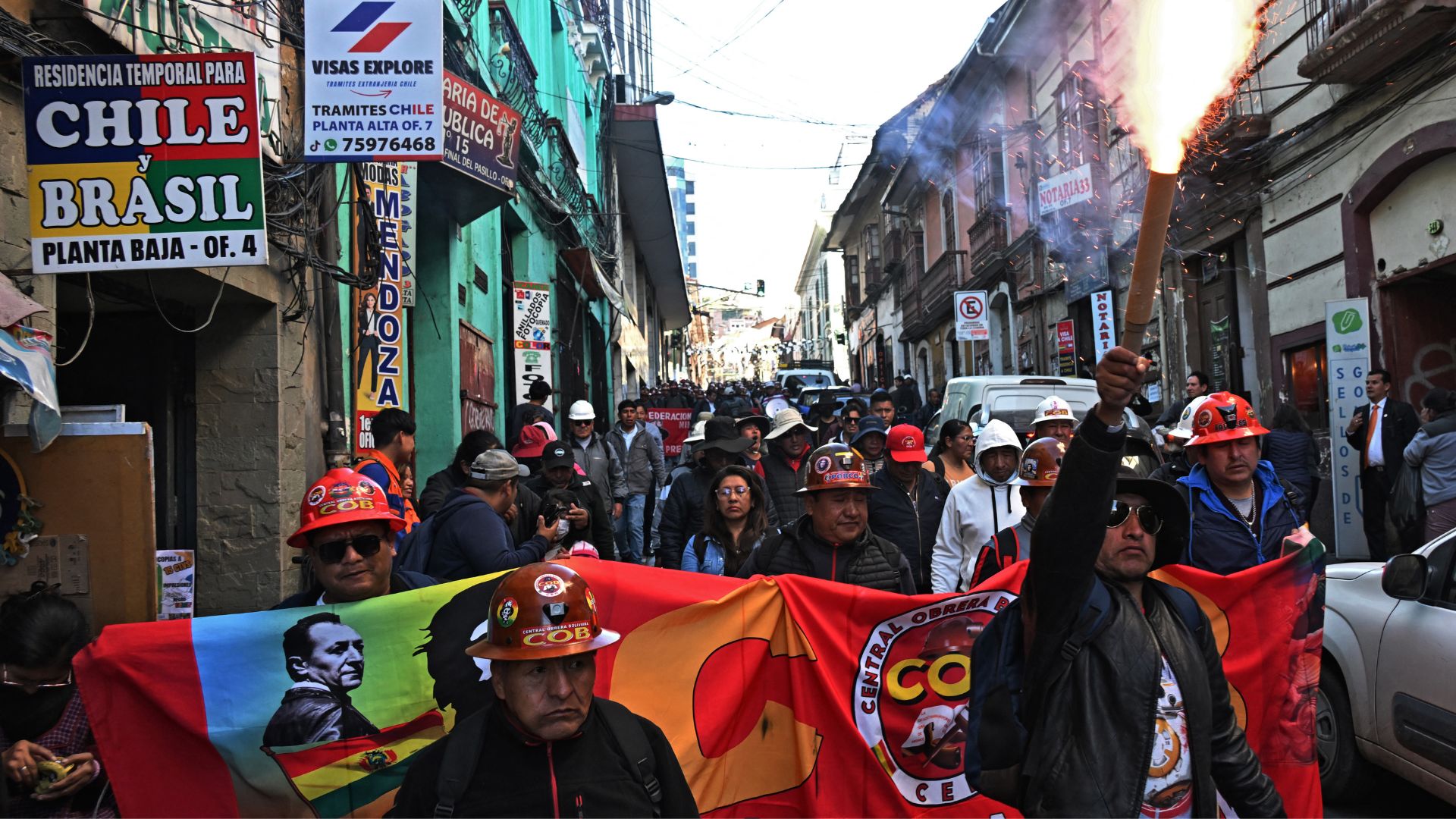 Protestas contra el gobierno de Bolivia - Foto: AFP