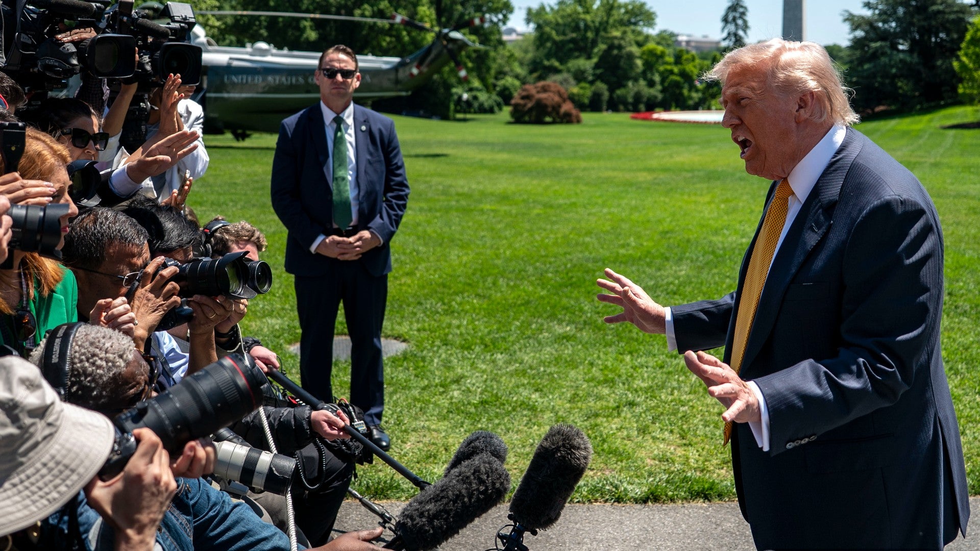 Donald Trump, presidente de EE. UU. ante la prensa - Foto: EFE