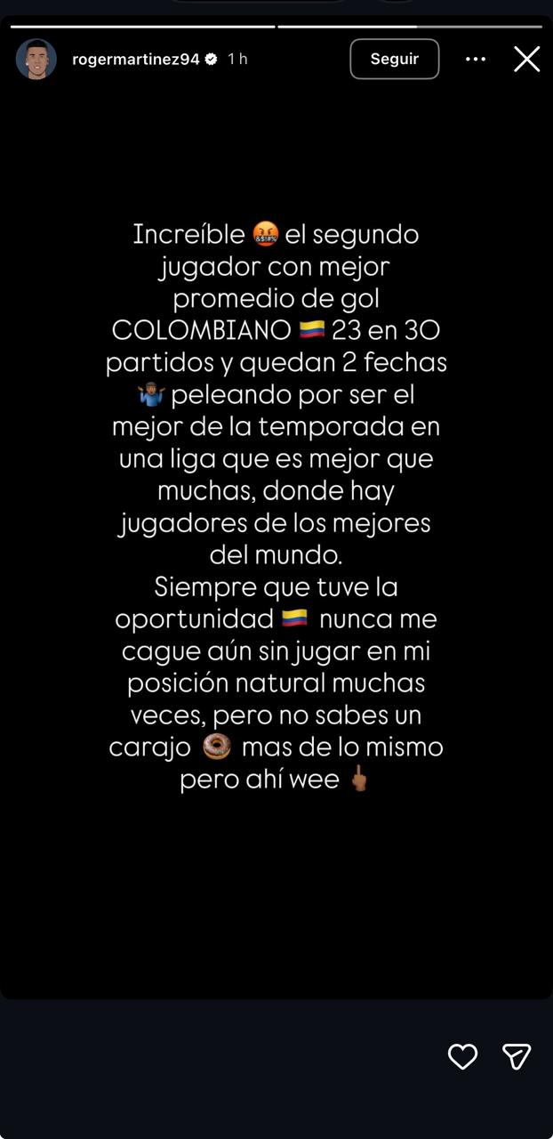 Historia IG: @rogermartinez94