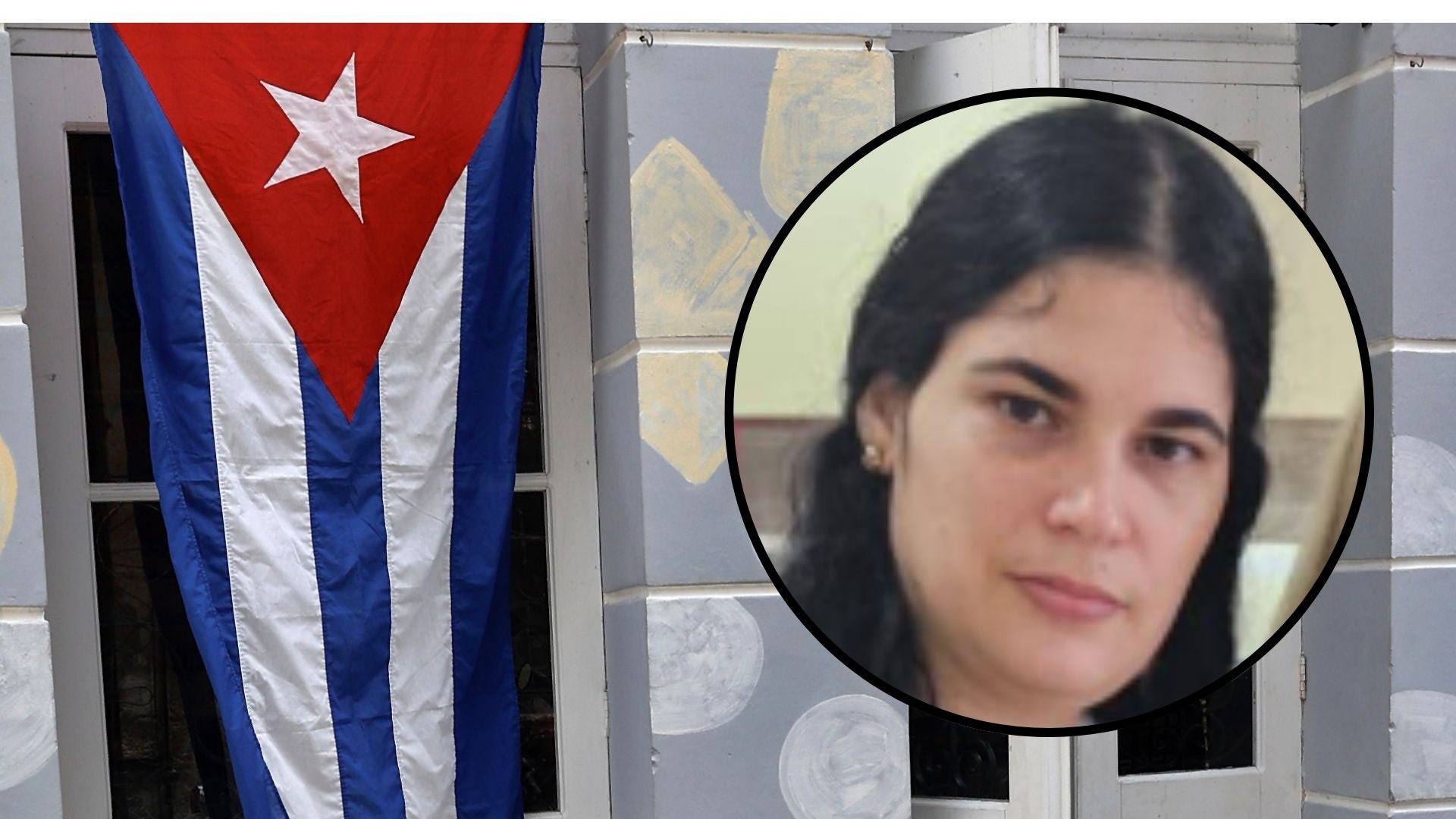 Bandera de Cuba / Sissi Abascal Zamora, exprisionera política cubana del movimiento Damas de Blanco -Fotos: EFE / X