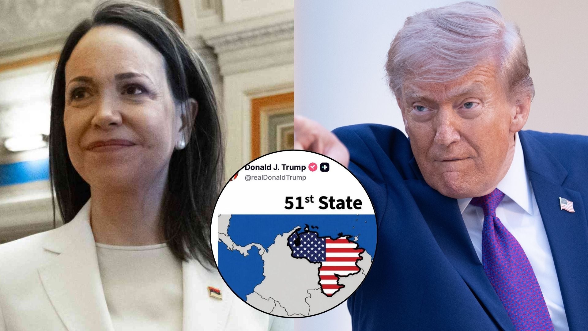 María Corina Machado y Donald Trump - Fotos: EFE