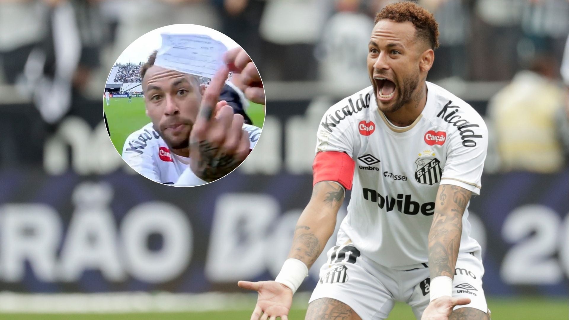 Neymar - Foto EFE/ Captura - Transmisión Santos vs. Coritiba