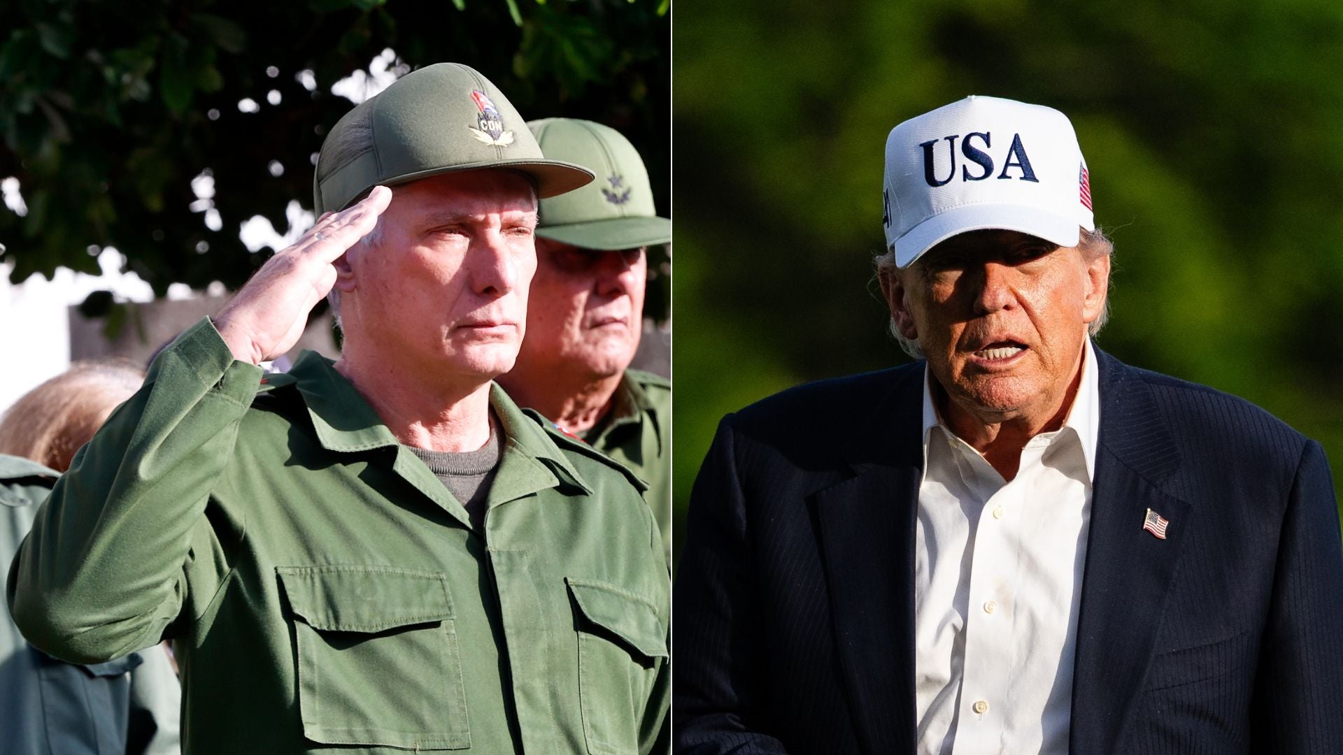Miguel Díaz-Canel/Donald Trump - Fotos EFE