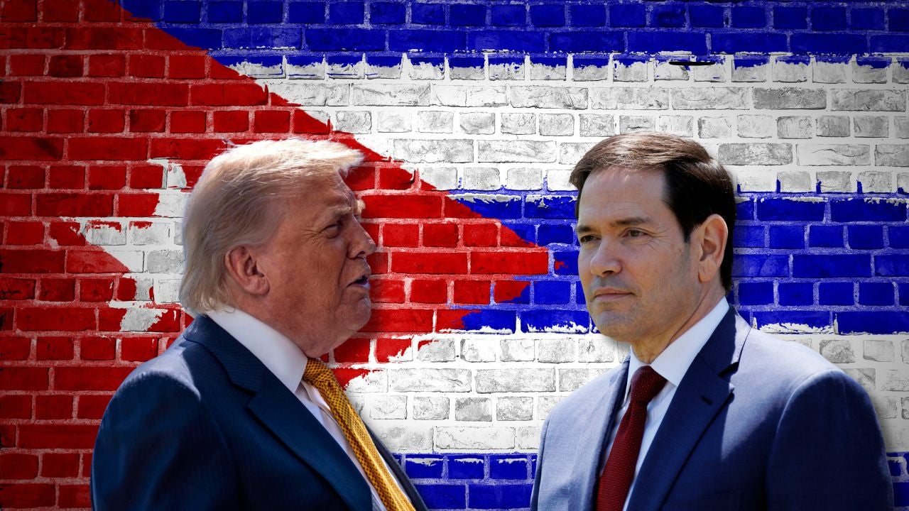 Donald Trump y Marco Rubio - Fotos EFE/ Mural Cuba - Foto Canva de referencia