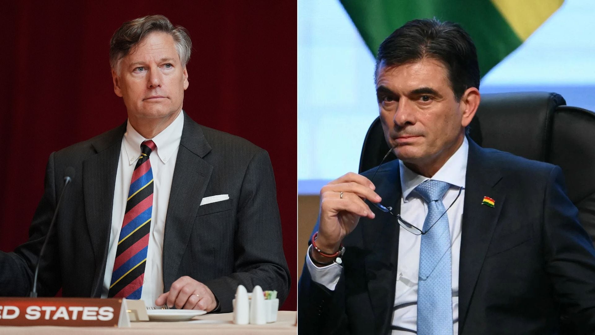 Christopher Landau y Rodrigo Paz - Fotos: AFP