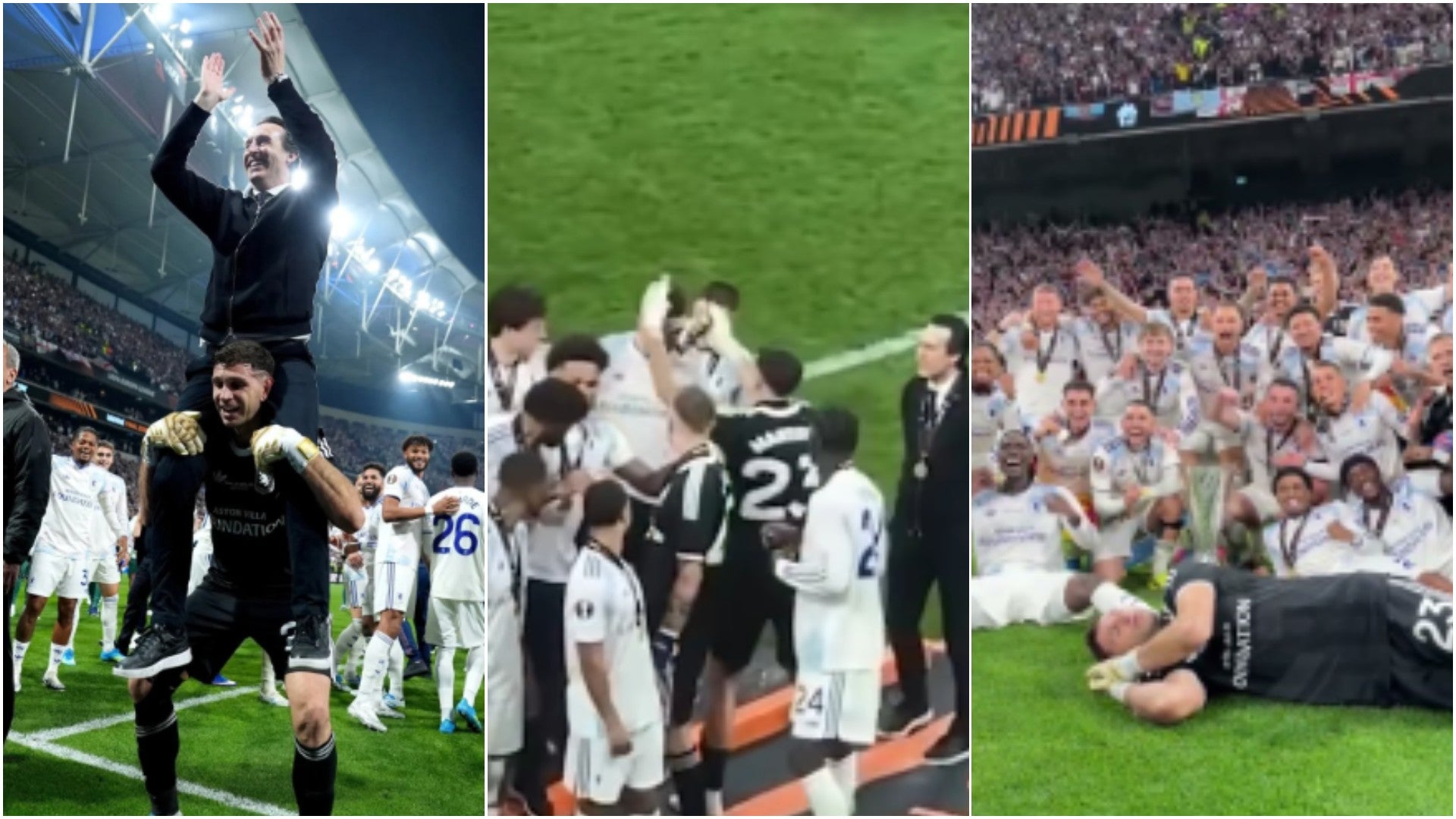 Aston Villa celebra su título de Europa League - Fotos: X