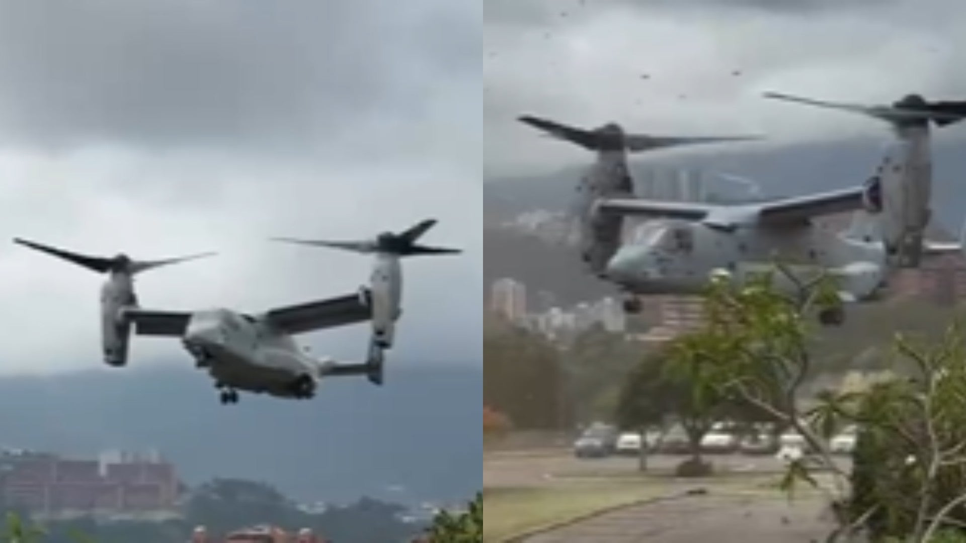 Sobrevuelos en Caracas de aeronaves estadounidenses / FOTO: Captura de pantalla