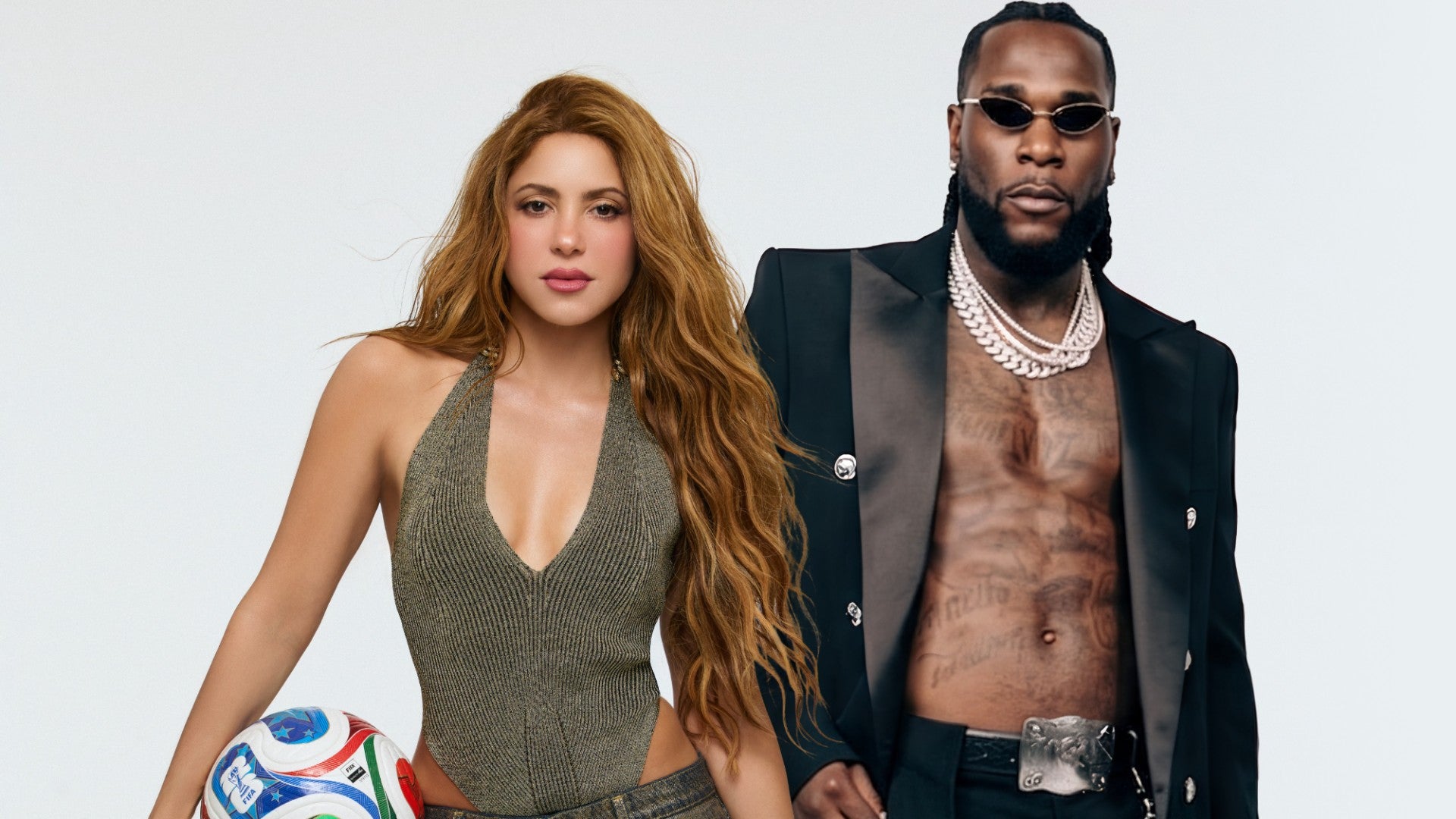 Shakira junto a Burna Boy, artistas que interpretan la canción del Mundial 2026 - Foto: EFE
